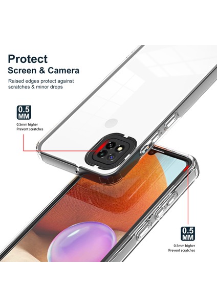 Xiaomi Redmi 9c /redmi 10A Için Şeffaf Sert Pc Tampon Telefon Kılıfı - Siyah (Yurt Dışından)
