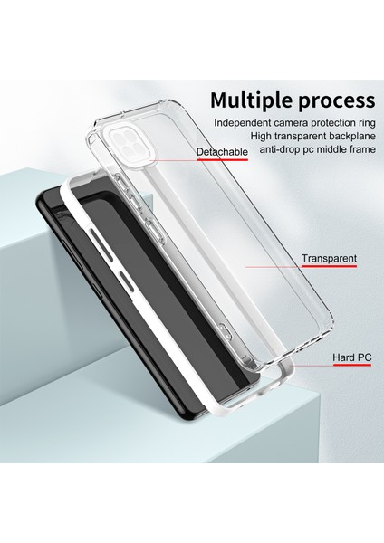 Xiaomi Redmi 9c /redmi 10A Için Şeffaf Sert Pc Tampon Telefon Kılıfı - Beyaz (Yurt Dışından)