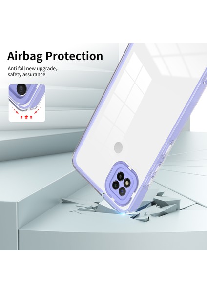 Xiaomi Redmi 9c /redmi 10A Için Şeffaf Sert Pc Tampon Telefon Kılıfı - Mor (Yurt Dışından)