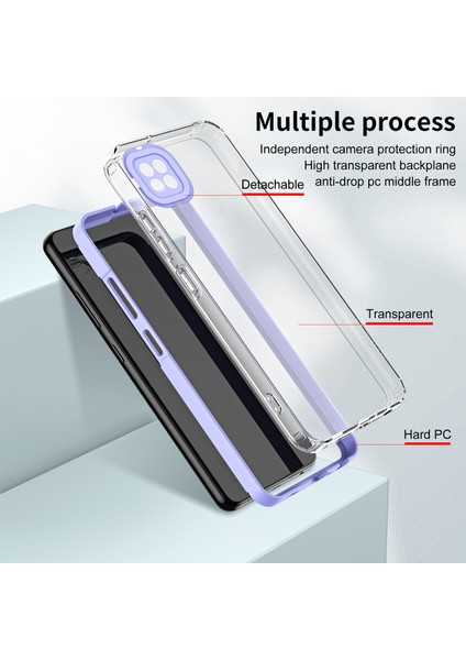 Xiaomi Redmi 9c /redmi 10A Için Şeffaf Sert Pc Tampon Telefon Kılıfı - Mor (Yurt Dışından)