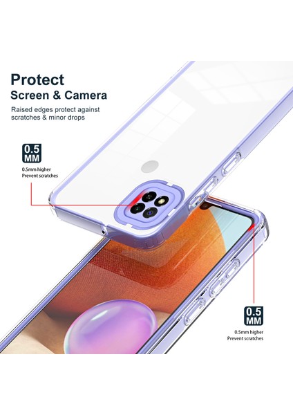 Xiaomi Redmi 9c /redmi 10A Için Şeffaf Sert Pc Tampon Telefon Kılıfı - Mor (Yurt Dışından)