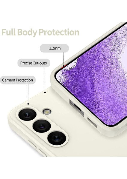 Samsung Galaxy S23 Fe Için Ince Sıvı Silikon Telefon Kılıfı - Beyaz (Yurt Dışından) modelleri