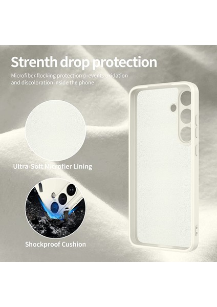 Samsung Galaxy S23 Fe Için Ince Sıvı Silikon Telefon Kılıfı - Beyaz (Yurt Dışından) fırsatları