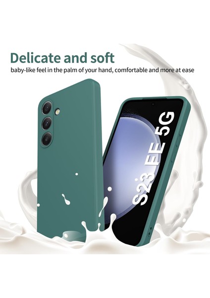 Samsung Galaxy S23 Fe Için Ince Sıvı Silikon Telefon Kılıfı - Koyu Yeşil (Yurt Dışından) fiyatları