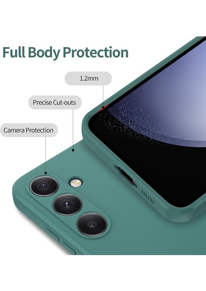 Samsung Galaxy S23 Fe Için Ince Sıvı Silikon Telefon Kılıfı - Koyu Yeşil (Yurt Dışından) modelleri
