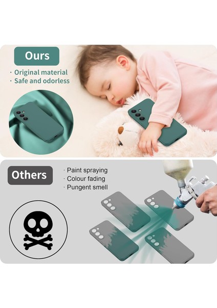 Samsung Galaxy S23 Fe Için Ince Sıvı Silikon Telefon Kılıfı - Koyu Yeşil (Yurt Dışından) indirimleri