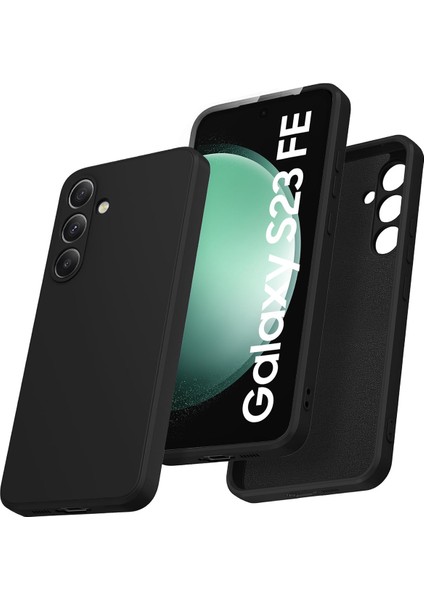 Samsung Galaxy S23 Fe Için Ince Sıvı Silikon Telefon Kılıfı - Siyah (Yurt Dışından)