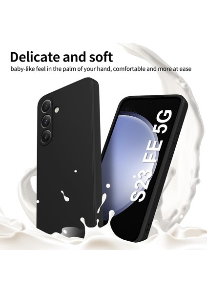 Samsung Galaxy S23 Fe Için Ince Sıvı Silikon Telefon Kılıfı - Siyah (Yurt Dışından) fiyatları