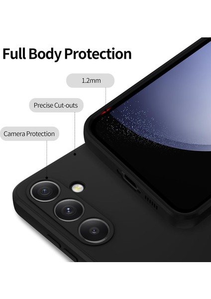Samsung Galaxy S23 Fe Için Ince Sıvı Silikon Telefon Kılıfı - Siyah (Yurt Dışından) modelleri