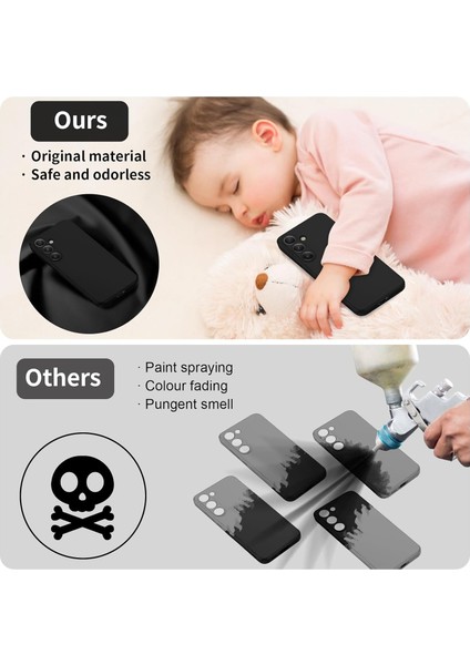 Samsung Galaxy S23 Fe Için Ince Sıvı Silikon Telefon Kılıfı - Siyah (Yurt Dışından) indirimleri