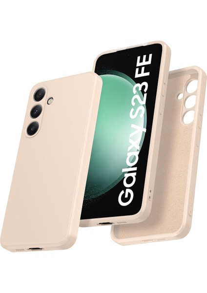 Samsung Galaxy S23 Fe Için Ince Sıvı Silikon Telefon Kılıfı - Sarı (Yurt Dışından)