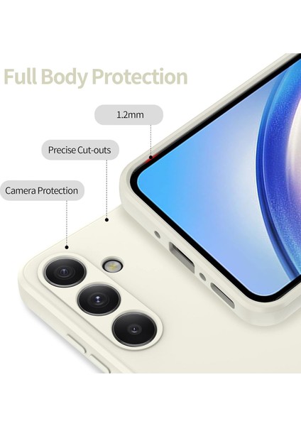 Samsung Galaxy A54 5g Için Ince Sıvı Silikon Telefon Kılıfı - Beyaz (Yurt Dışından) modelleri