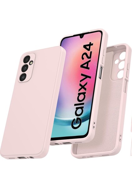 Samsung Galaxy A24 4g Için Ince Sıvı Silikon Telefon Kılıfı - Pembe (Yurt Dışından)
