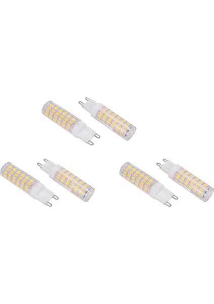 10W G9 100 LED Ampuller LED Mısır Ampuller Seramik, Titreme Yok, Geniş Işın Açısı, 6pcs Doğal Beyaz (Yurt Dışından)