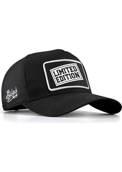 Black Börk V2 Trucker Limited Edition - 2sb Kod Logolu Unisex Siyah Şapka (Cap)