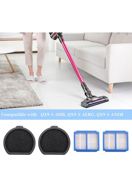 Qx9 Elektrikli Süpürge Için Filtre ve Ön Motor Filtresi, Filtre Yedek Filtre Aksesuarları ve Temizleme Fırçası (Yurt Dışından) modelleri