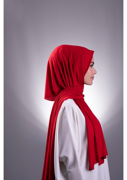 Kırmızı Düz Klasik Şal Viskon Kumaş Likralı Penye 202101_31 fiyatları