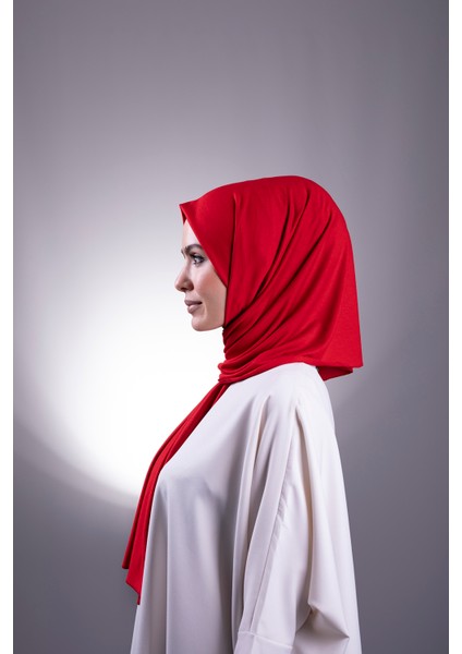 Kırmızı Düz Klasik Şal Viskon Kumaş Likralı Penye 202101_31 modelleri