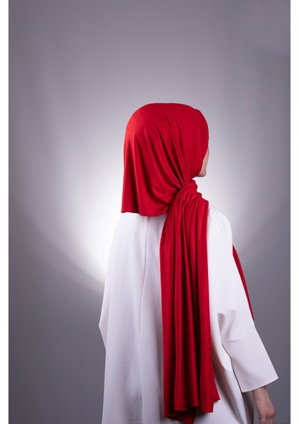 Kırmızı Düz Klasik Şal Viskon Kumaş Likralı Penye 202101_31 fırsatları