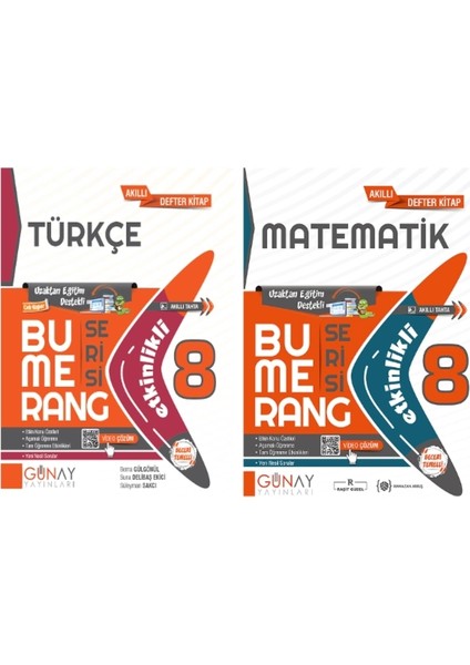8. Sınıf Bumerang Serisi Türkçe - Matematik Konu Anlatımlı ve Etkinlikli Soru Bankası 2 Kitap