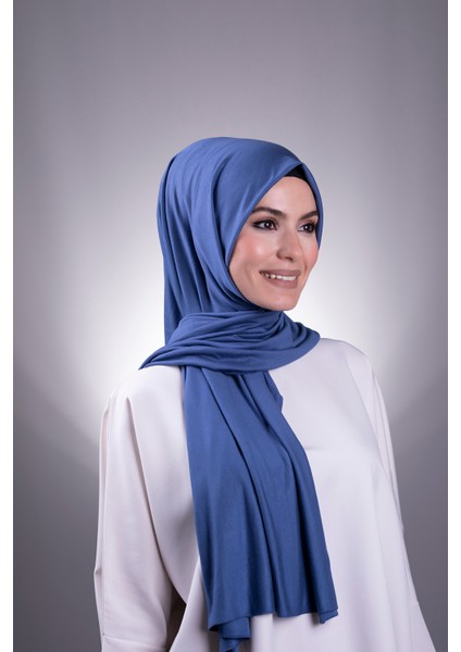 P. Mavisi Düz Klasik Şal Viskon Kumaş Likralı Penye 202101_17