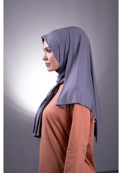 Koyu Gri Düz Klasik Şal Viskon Kumaş Likralı Penye 202101_23 modelleri