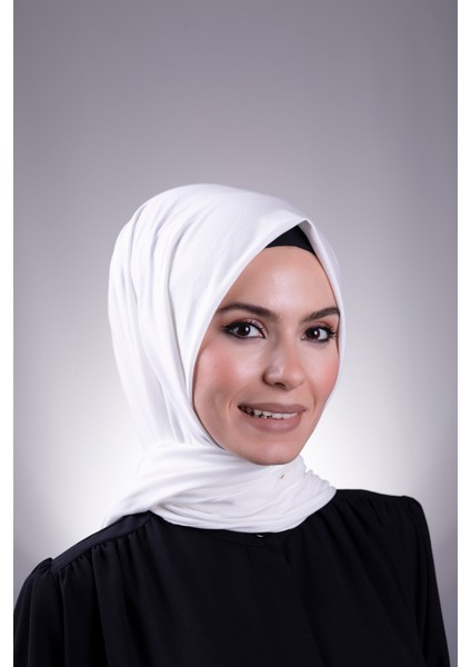 Krem Düz Klasik Şal Viskon Kumaş Likralı Penye 202101_40