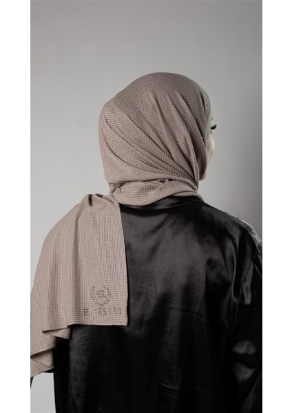 Vizon Pratik Hazır Geçmeli Tesettür Şal Örme Kumaş Taşlı Yıldız Desenli 2118Y_10 fırsatları