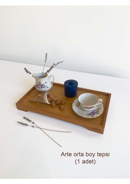 Arte 3'liahşap Tepsi Takım Seti, Servis ve Sunum Tepsi, Mutfak Çay-Kahve Tepsisi, Ahşap Düzenleyici