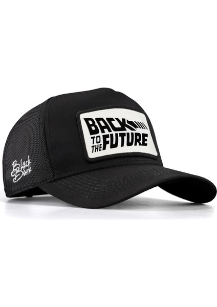 V2 Trucker Back To Future - 1 Kod Logolu Unisex Siyah Şapka (Cap)