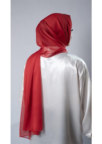 Kırmızı Düz Klasik Şal Şifon Kumaş Janjan Abiye 202108_31 fırsatları