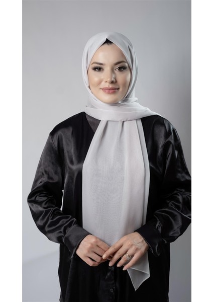 Açık Vizon Düz Klasik Şal Şifon Kumaş Janjan Abiye 202108_56