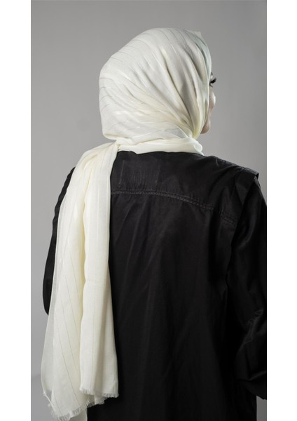 Ekru Çizgili Şal Viskon Kumaş Bursa Dolama 202110_27 modelleri