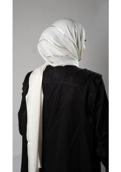 Krem Çizgili Şal Viskon Kumaş Bursa Dolama 202110_40 modelleri