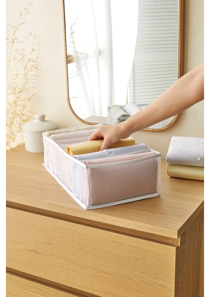 Tekno Trust Çekmece Içi 7 Bölmeli File Dolap Çekmece Içi Akordiyon Tipi Katlanır Çamaşır Düzenleyici Organizer fiyatları