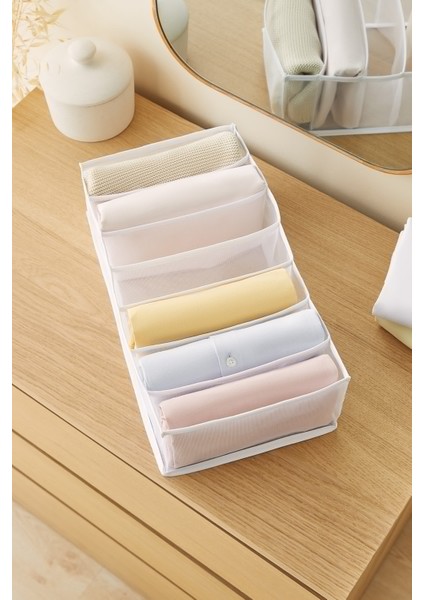 Tekno Trust Çekmece Içi 7 Bölmeli File Dolap Çekmece Içi Akordiyon Tipi Katlanır Çamaşır Düzenleyici Organizer indirimleri