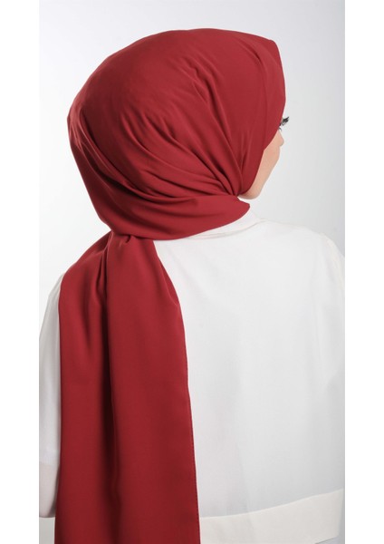 Kırmızı Düz Klasik Şal Medine Ipeği Sade 202103_31 modelleri