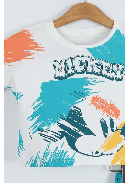 Mickey Baskılı Kız Çocuk Alt Üst Takım