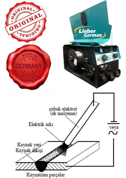 Teknoloji M300 Mig Tig Mma 3in1 300 Amper Invertör ve Gazsız Gazaltı Kaynak Makinesi