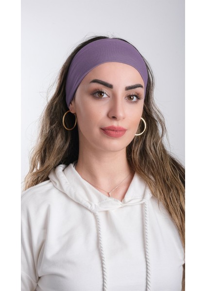 Mor Pratik Hazır Geçmeli Tesettür Bone Viskon Kumaş Sade 3007_22