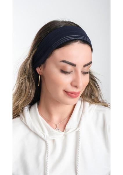 Lacivert Pratik Hazır Geçmeli Tesettür Bone Viskon Kumaş Sade 3007_02 fiyatları