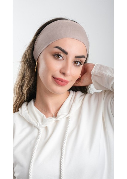 Vizon Pratik Hazır Geçmeli Tesettür Bone Viskon Kumaş Sade 3007_10