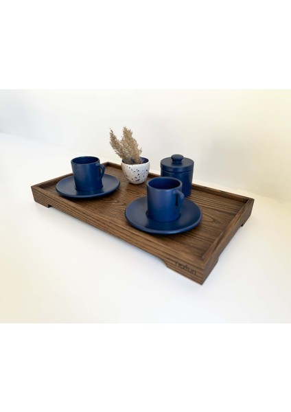 Arte Chocolate Orta Boy 45X25 cm Tepsi,servis ve Sunum Tepsi,mutfak Çay-Kahve Tepsisi,ahşap Düzenleyici