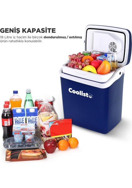 CLT18 12VOLT/220VOLT Ac/dc 18 Litre Sıcak/soğuk Oto Buzdolabı