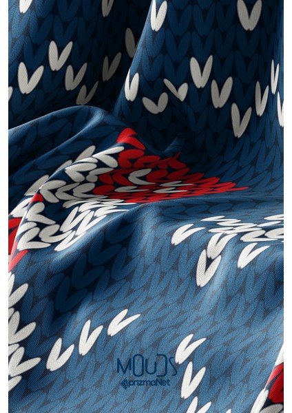 Kardan Adam Yılbaşı Kazağı Desenli Süet Dertsiz Masa Örtüsü modelleri