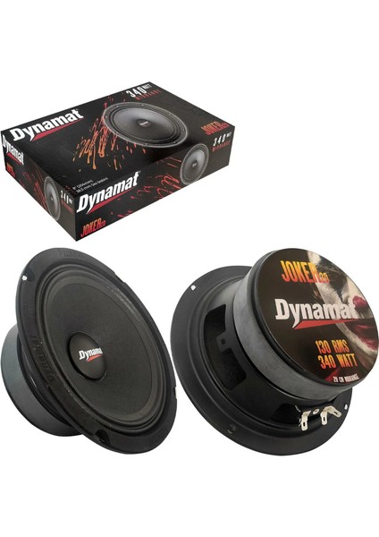 Garaj Dünyası Dynamat Joker-20 Oto Midrange 20CM 340 Watt Maksimum 130W Rms (1 Takım/2 Adet)