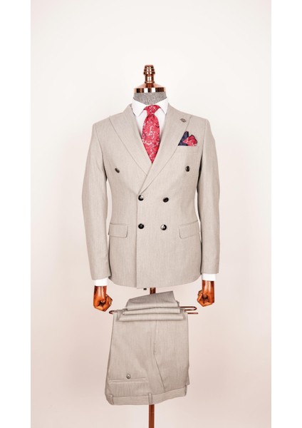 ECH.508-2471 Düz Kumaş Kruvaze Takım Elbise modelleri