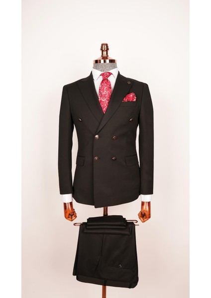 ECH.508-2471 Düz Kumaş Kruvaze Takım Elbise fırsatları