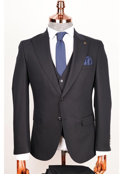 Ssa 2610 Düz Kumaş Yelekli & Duble Paça Takım Elbise fırsatları