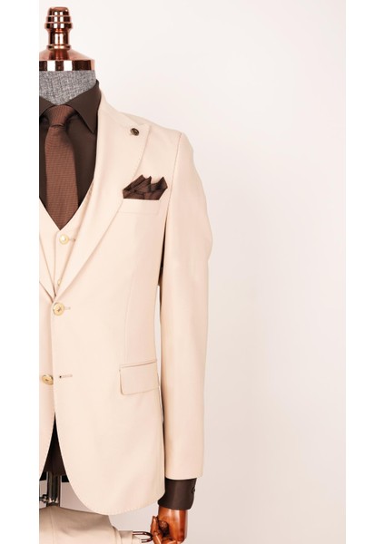 Ssa 2610 Düz Kumaş Yelekli & Duble Paça Takım Elbise indirimleri